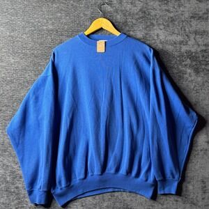 Vintage 90s Tultex Maximum Sweats Raglan Blue Crewneck Sweatshirt XL Made in USA